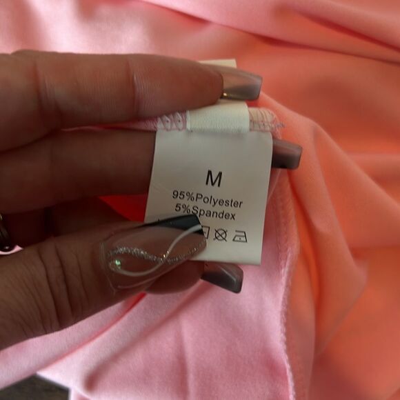 LYANER Warp V Neck Ruffle Short Sleeve A Line Swing Flared Cocktail Party Midi - Picture 10 of 10